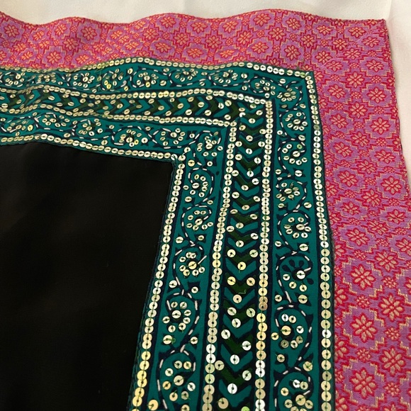 Pre-owned Black Georgette Saree With Blouse - Picture 4 of 7